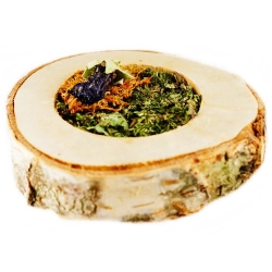 HAM-STAKE PIZZA DUŻA MISKA BRZOZA Z KWIATEM CZARNEJ MALWY